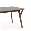 Furniture of America Beck Solid Wood Rectangular Dining Table in Walnut