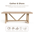 Furniture of America Wellen Solid Wood Trestle Base Dining Table in Oak