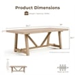 Furniture of America Wellen Solid Wood Trestle Base Dining Table in Oak