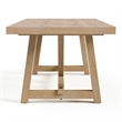 Furniture of America Wellen Solid Wood Trestle Base Dining Table in Oak