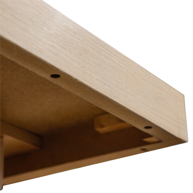 Furniture of America Wellen Solid Wood Trestle Base Dining Table in Oak