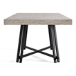 Furniture of America Lestara Wood Top and Metal Trestle Base Black Dining Table