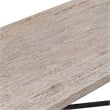 Furniture of America Lestara Wood Top and Metal Trestle Base Black Dining Table