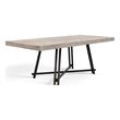 Furniture of America Lestara Wood Top and Metal Trestle Base Black Dining Table