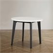 Furniture of America Isolde Marble Top Round Counter Dining Table in Black