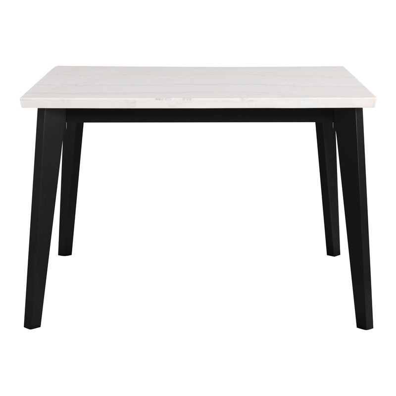 Furniture of America Isolde Marble Top Square Counter Dining Table in Black