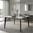 Furniture of America Isolde Marble Top Square Counter Dining Table in Black