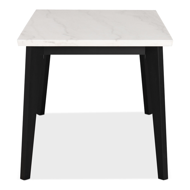 Furniture of America Isolde Marble Top Rectangular Counter Dining Table in Black