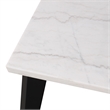 Furniture of America Isolde Marble Top Rectangular Dining Table in Black