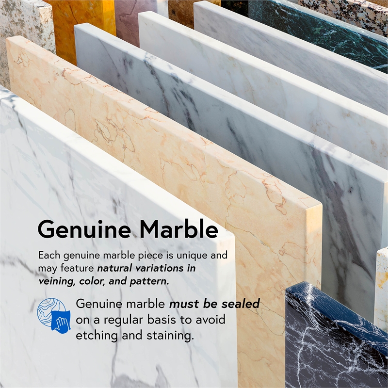 Furniture of America Isolde Marble Top Rectangular Dining Table in Black