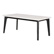 Furniture of America Isolde Marble Top Rectangular Dining Table in Black