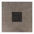 Furniture of America Demi Solid Wood Pedestal Square Dining Table in Dark Walnut