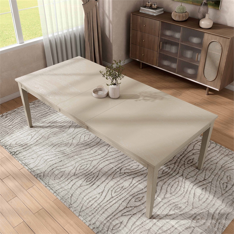 Furniture of America Don Solid Wood Extendable Dining Table in Oak