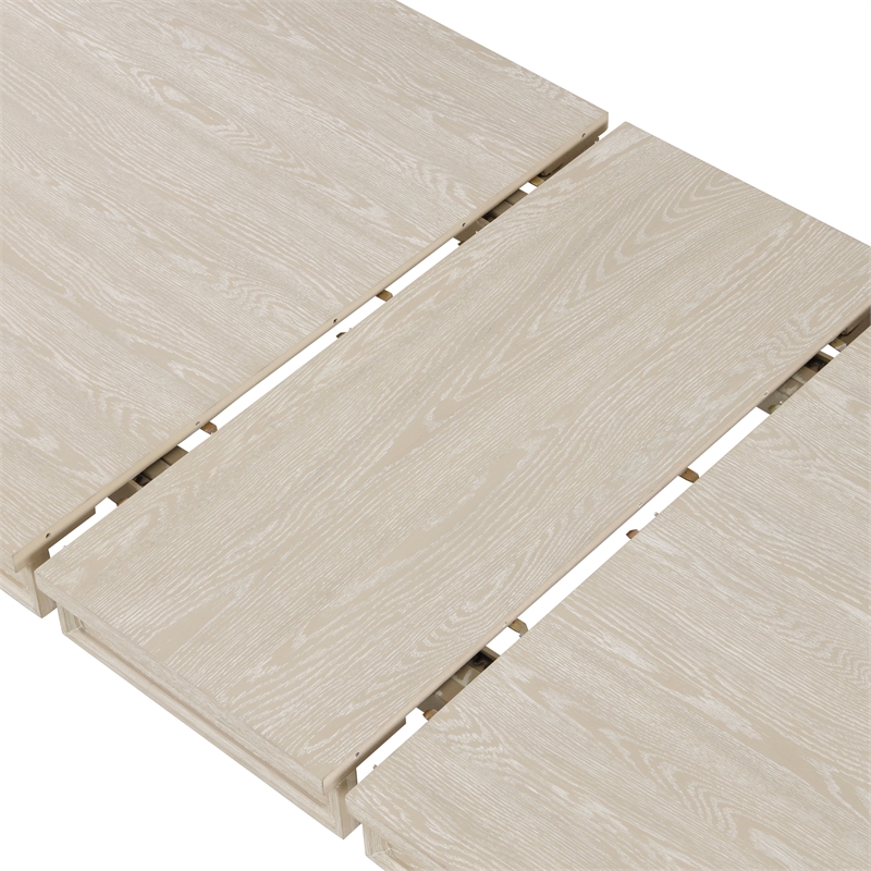 Furniture of America Don Solid Wood Extendable Dining Table in Oak