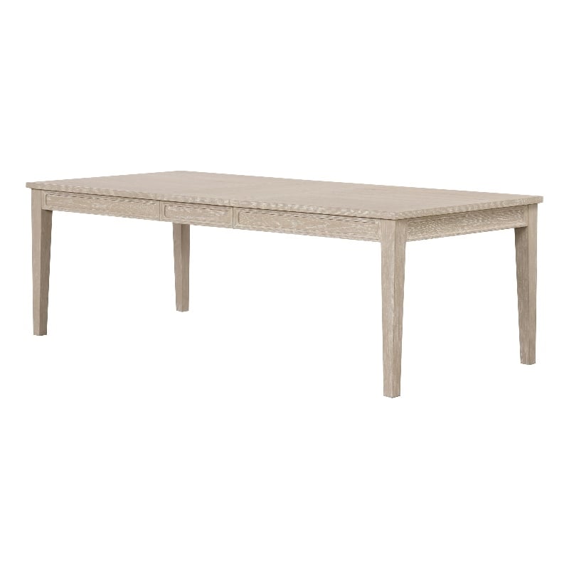 Furniture of America Don Solid Wood Extendable Dining Table in Oak