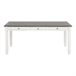 Furniture of America Monwar Solid Wood 3-Drawer Dining Table in White