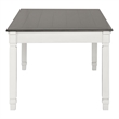 Furniture of America Monwar Solid Wood 3-Drawer Dining Table in White