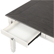 Furniture of America Monwar Solid Wood 3-Drawer Dining Table in White