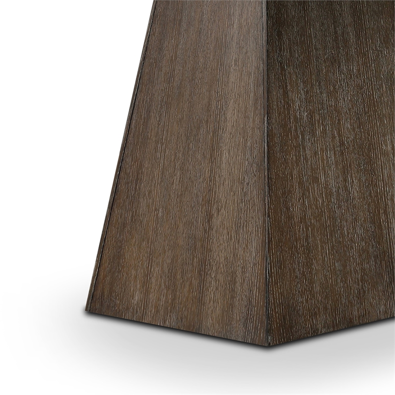 Furniture of America Rafferty Marble Top Square End Table in Dark Walnut