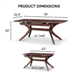 Furniture of America Nazaen Solid Wood Extendable Dining Table in Walnut