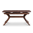Furniture of America Nazaen Solid Wood Extendable Dining Table in Walnut