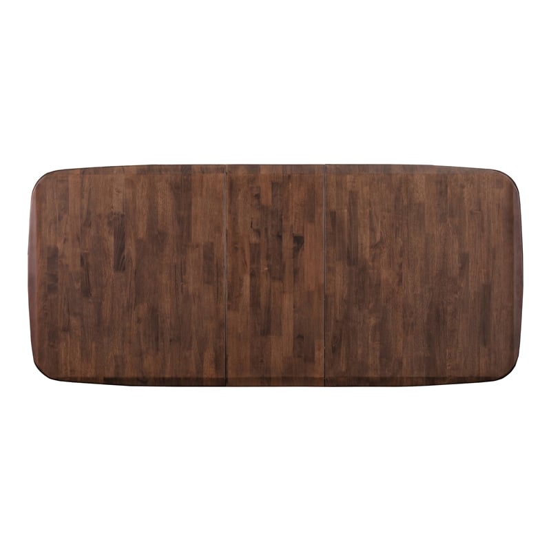 Furniture of America Nazaen Solid Wood Extendable Dining Table in Walnut