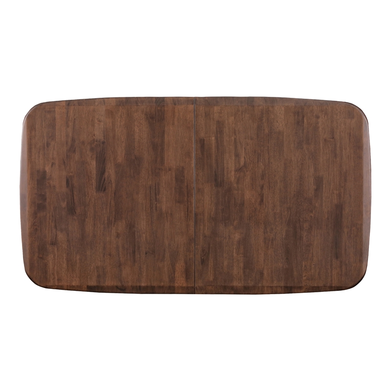 Furniture of America Nazaen Solid Wood Extendable Dining Table in Walnut