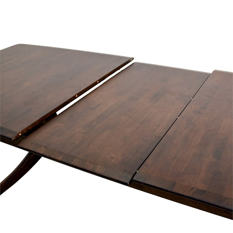 Furniture of America Nazaen Solid Wood Extendable Dining Table in Walnut
