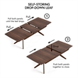 Furniture of America Nazaen Solid Wood Extendable Dining Table in Walnut