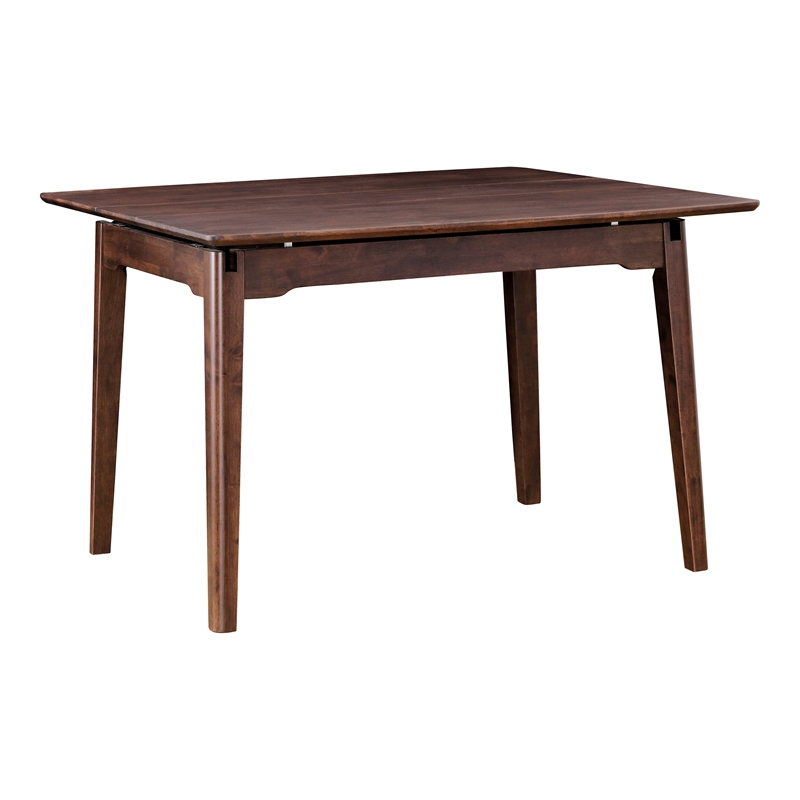 Furniture of America Nazaen Solid Wood Walnut Counter Dining Table with Leaf