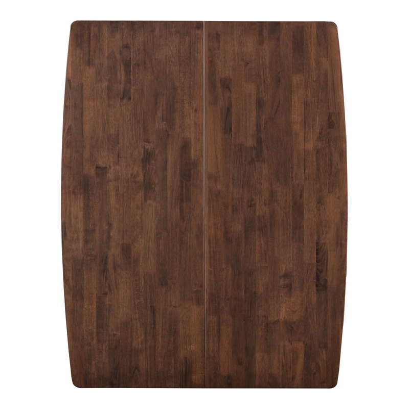 Furniture of America Nazaen Solid Wood Walnut Counter Dining Table with Leaf