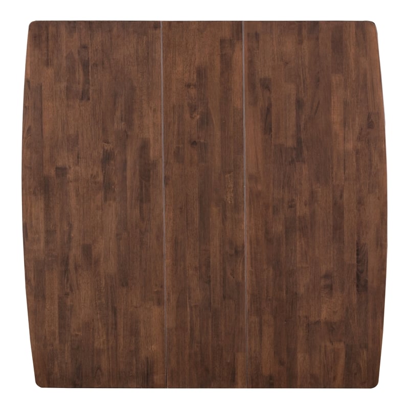 Furniture of America Nazaen Solid Wood Walnut Counter Dining Table with Leaf