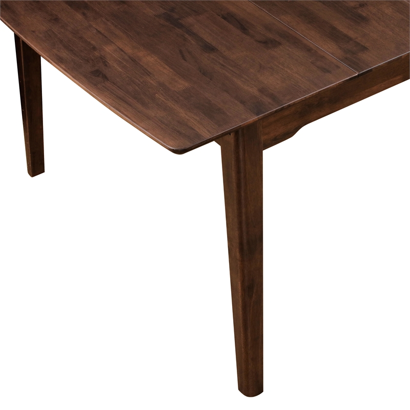 Furniture of America Nazaen Solid Wood Walnut Counter Dining Table with Leaf
