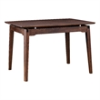 Furniture of America Nazaen Solid Wood Walnut Counter Dining Table with Leaf
