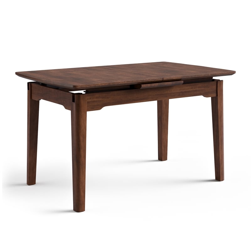 Furniture of America Nazaen Solid Wood Extendable Dining Table in Walnut