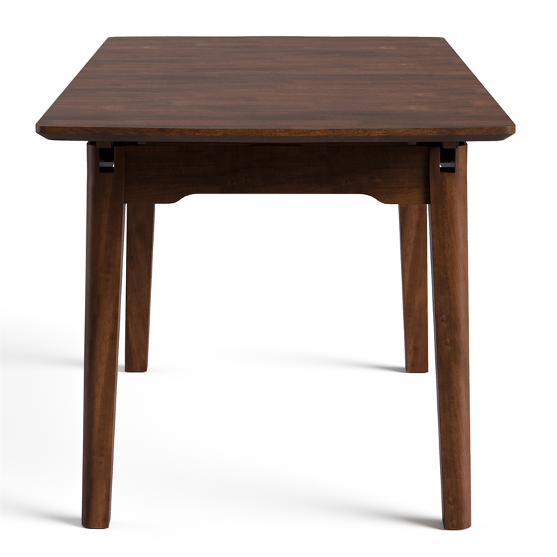 Furniture of America Nazaen Solid Wood Extendable Dining Table in Walnut