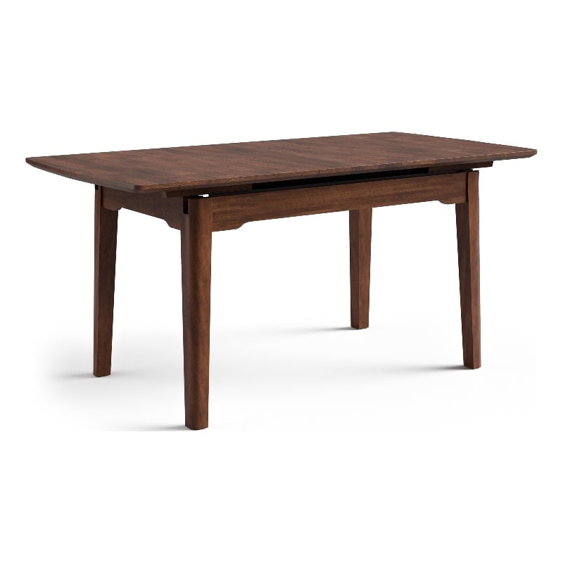 Furniture of America Nazaen Solid Wood Extendable Dining Table in Walnut