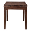 Furniture of America Nazaen Solid Wood Counter Dining Table with Leaf in Walnut