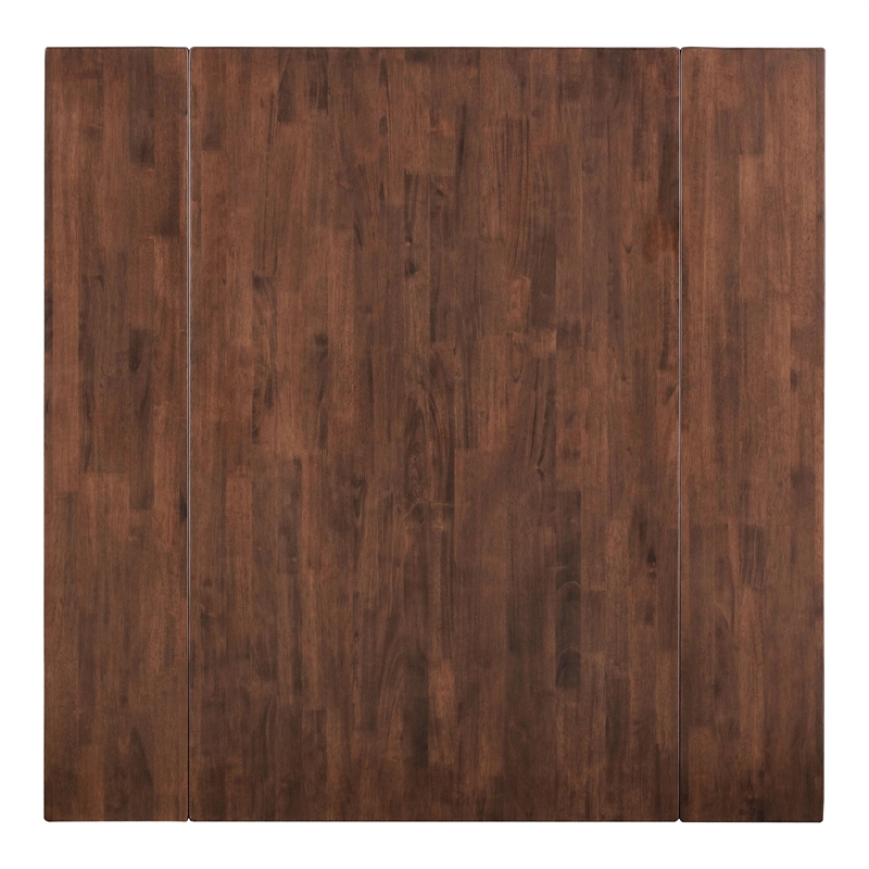 Furniture of America Nazaen Solid Wood Counter Dining Table with Leaf in Walnut