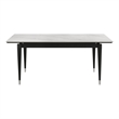 Furniture of America Miranda Sintered Stone and Wood Top Dining Table in Black