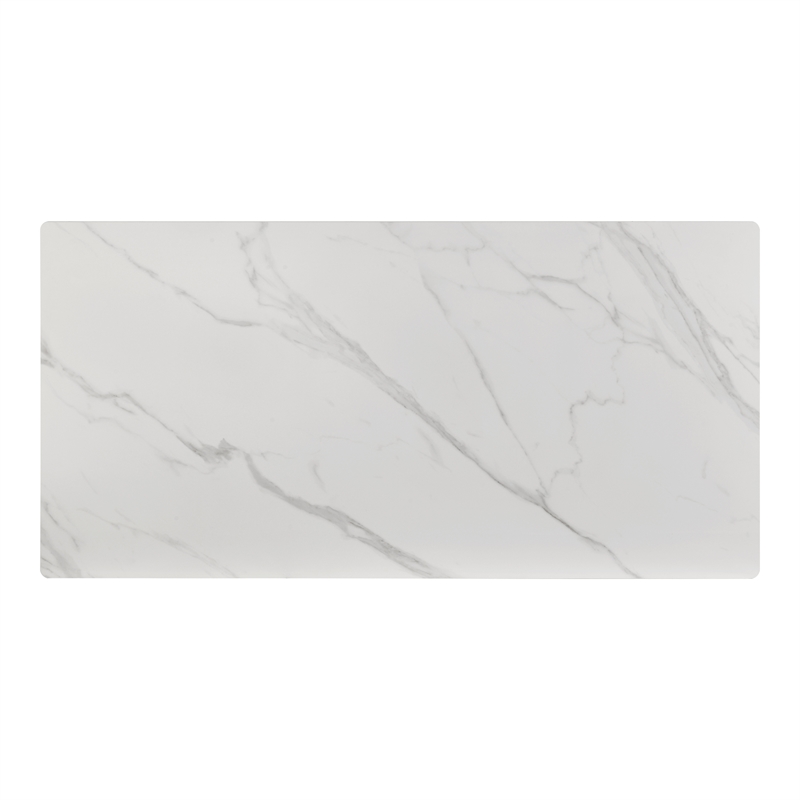 Furniture of America Miranda Sintered Stone and Wood Top Dining Table in Black