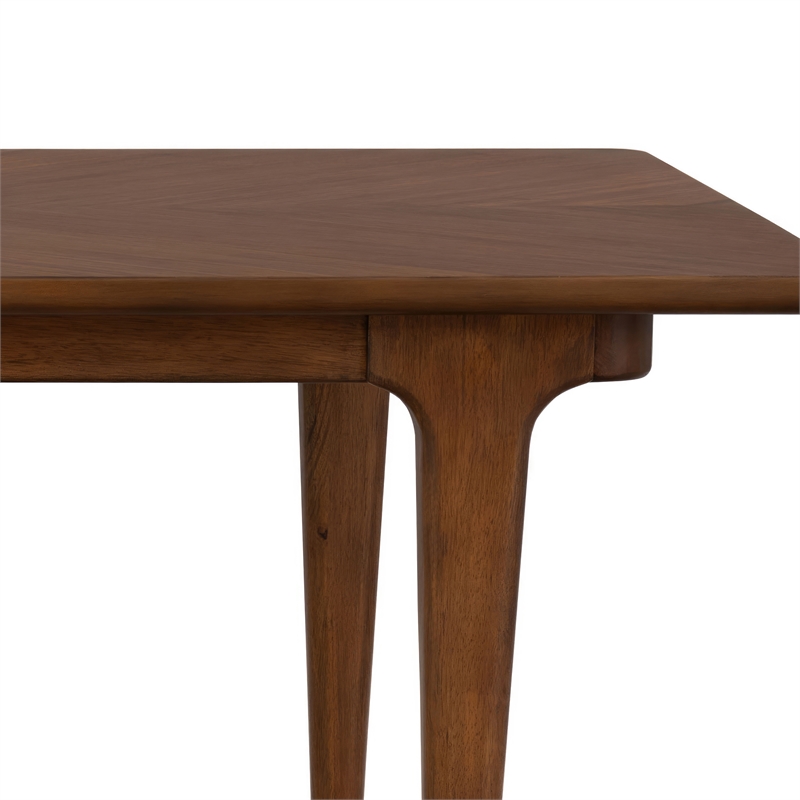 Furniture of America Forma Solid Wood Rectangular Dining Table in Walnut