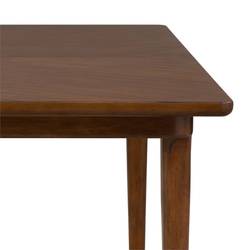 Furniture of America Forma Solid Wood Rectangular Dining Table in Walnut