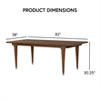 Furniture of America Forma Solid Wood Rectangular Dining Table in Walnut