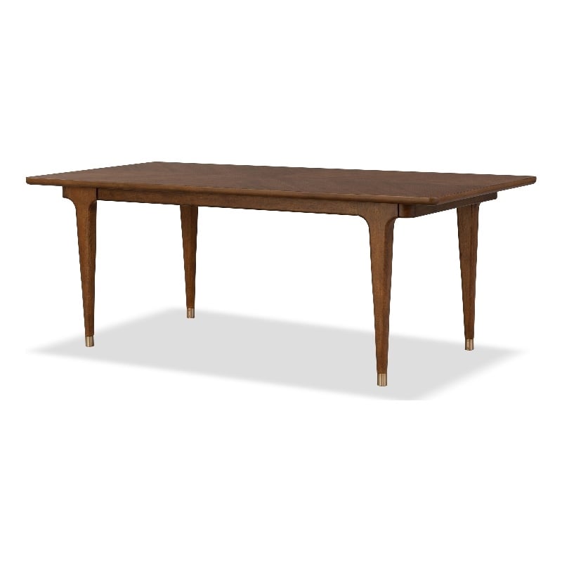 Furniture of America Forma Solid Wood Rectangular Dining Table in Walnut