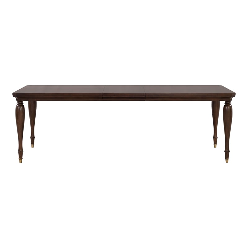 Furniture of America Aiyana Solid Wood Extendable Dining Table in Cherry