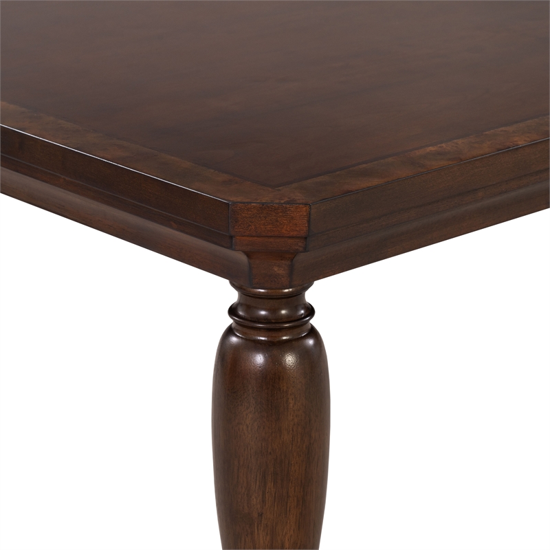 Furniture of America Aiyana Solid Wood Extendable Dining Table in Cherry