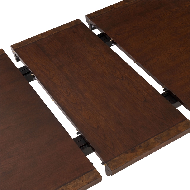 Furniture of America Aiyana Solid Wood Extendable Dining Table in Cherry