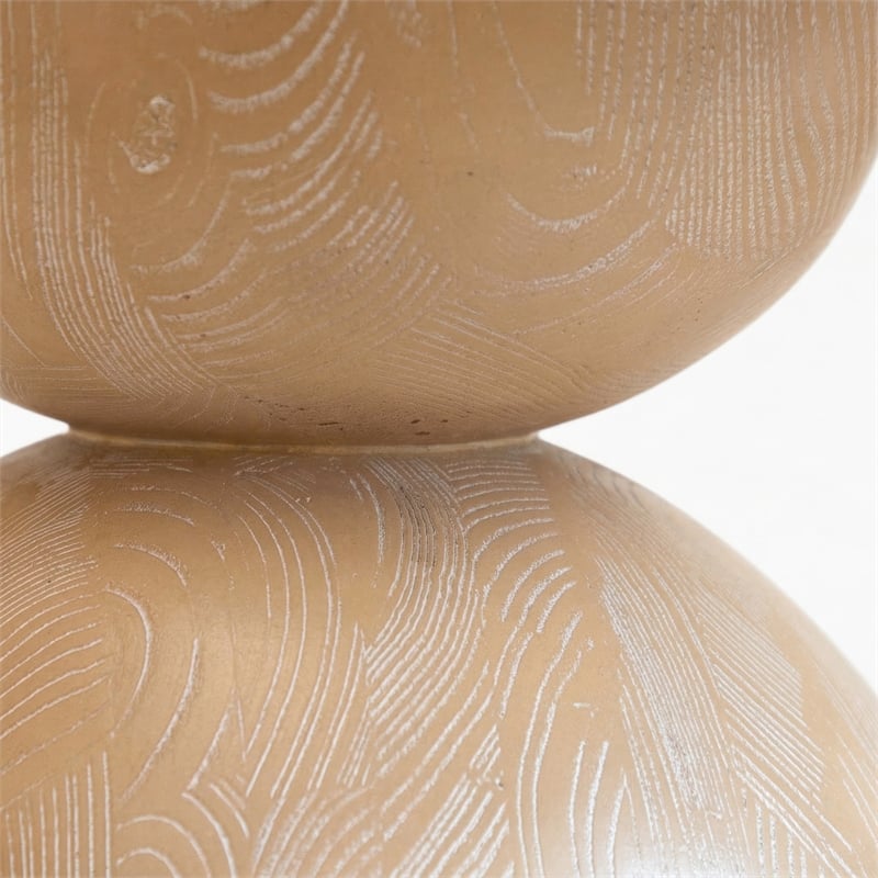 Furniture of America Sonya Wood and Faux Marble Top Round Dining Table in Brown