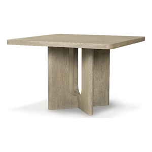 Furniture of America Selyra Solid Wood Pedestal Counter Dining Table in Oak